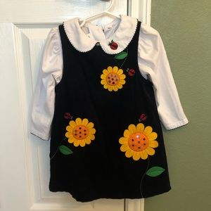 Ladybug Sunflower Dress 3T